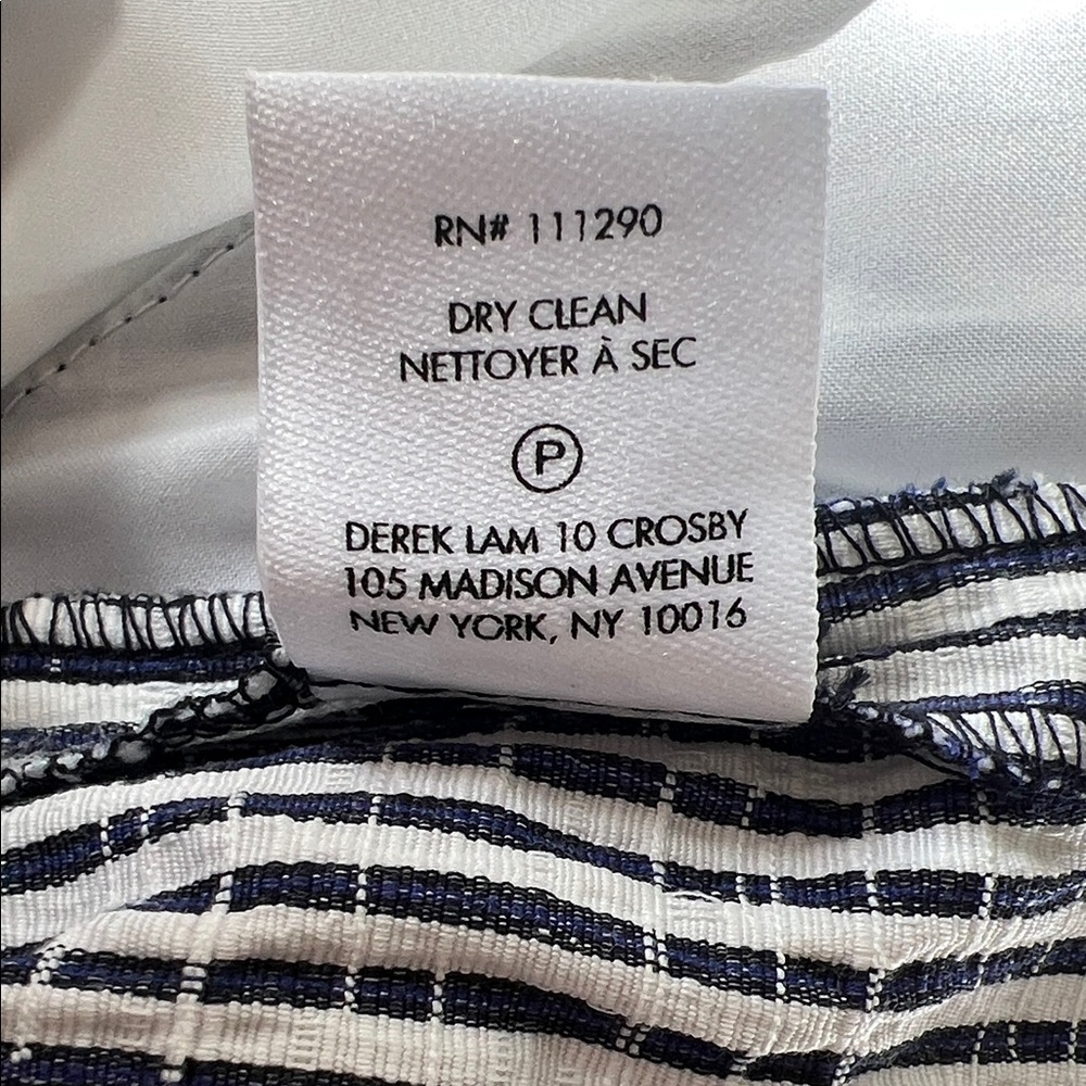 Derek Lam Navy and White Striped Shorts - Picture 7 of 7